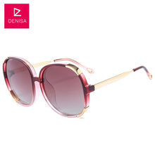 Load image into Gallery viewer, DENISA Classic Men Polarized Sunglasses Women Men Driving Sun Glasses Round Brown Red Lens UV400 zonnebril dames 6588