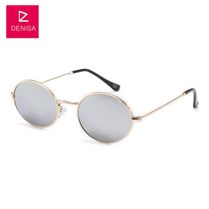 DENISA Brand Vintage Small Oval Sunglasses Women Men Black Glasses Retro Driving Sun Glasses For Men UV400 zonnebril dames G783