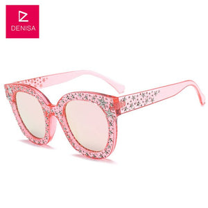 DENISA Cute Cat Eye Sunglasses Women Fashion Brand Designer Sexy Luxury Sun Glasses Girls UV400 lunette de soleil femme G5700