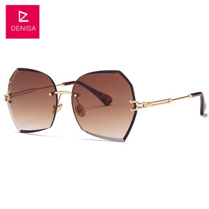 New 2019 Rimless Butterfly Lady Sunglasses