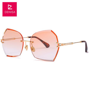 New 2019 Rimless Butterfly Lady Sunglasses