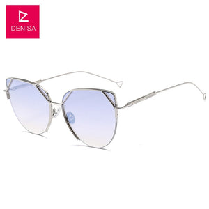 DENISA Vintage Cat Eye Women Sunglasses 2019 New Fashion Women's Driving Glasses Retro Sun Glasses UV400 zonnebril dames FF629/S